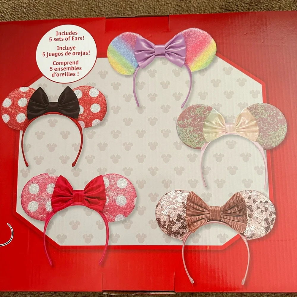 Disney Minnie Mouse 5 piece Ear kit for Disneyland World vacation
